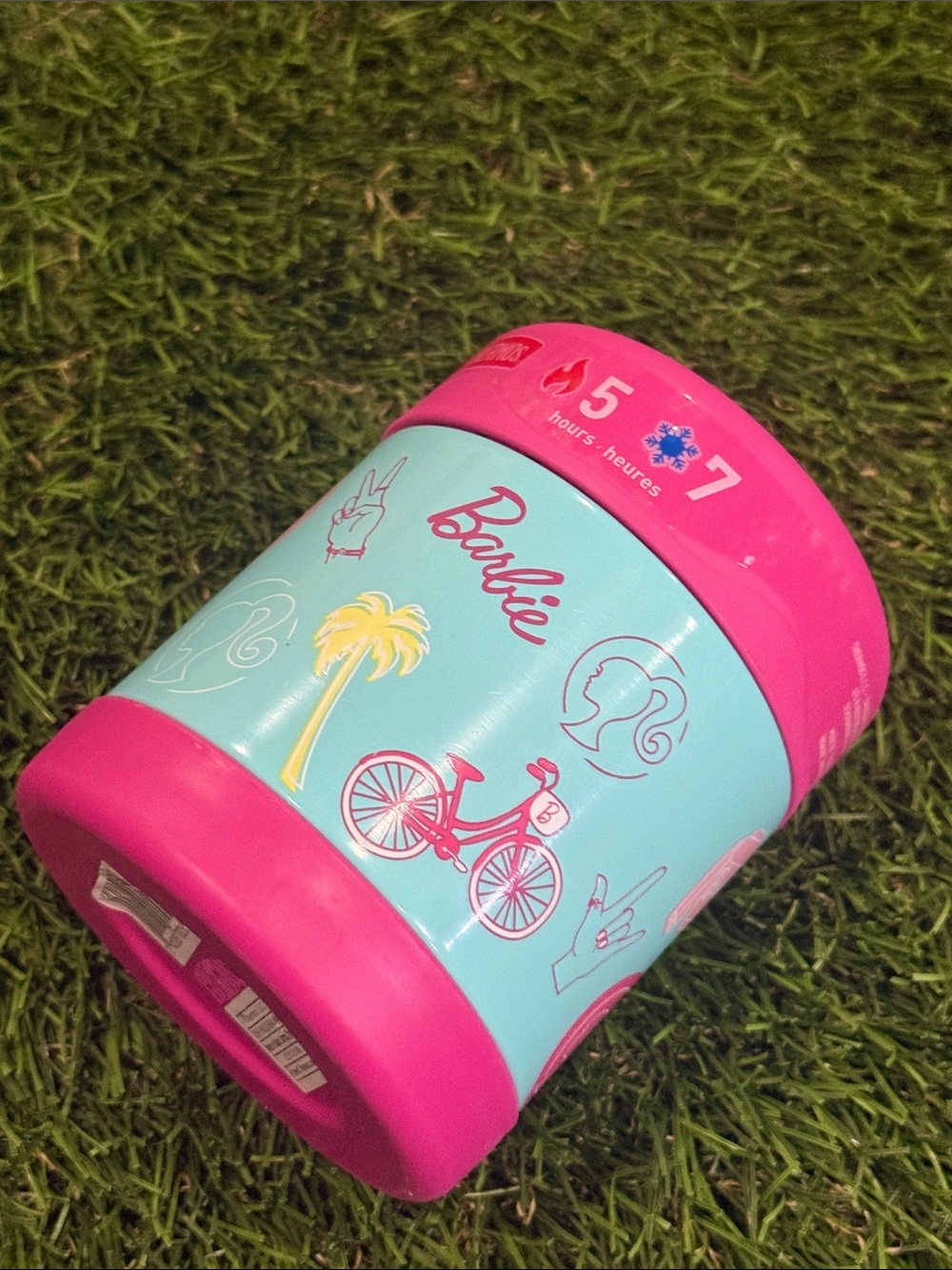 Barbie 10oz Thermos Food Jar Container Hot/Cold